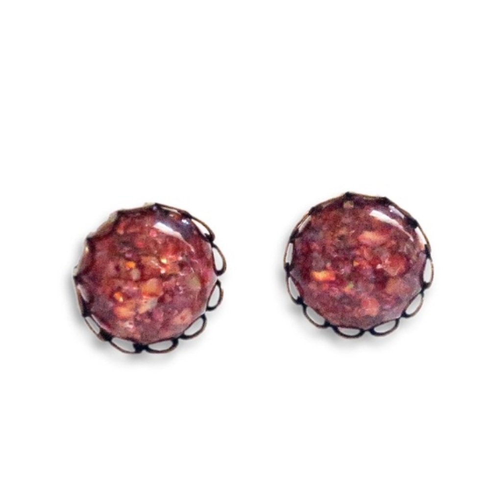 Earrings | “That’s Grape!” Purple and Brown Confetti